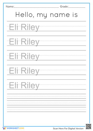 Name Tracing worksheet