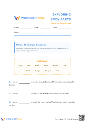 Body Parts Context Clues | Essential Grade 3-4