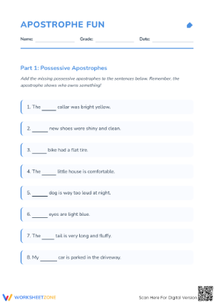 Essential Apostrophe Practice Worksheet | Grade 2 ELA