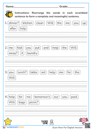  Practice Sentence Formation