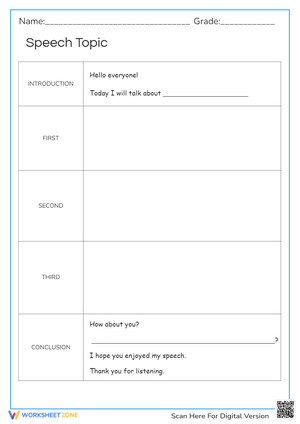 speech blank