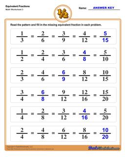 Equivalent Fractions 11 - Find equivalent fractions