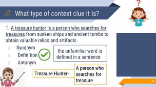 Using Context Clues: Synonyms and Antonyms