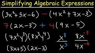 Combining Like Terms: Algebraic Expressions
