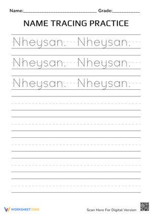Handwriting with 'Nheysan' Tracing Activities