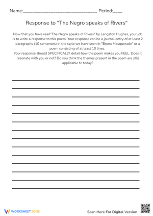 The Negro speaks of rivers response