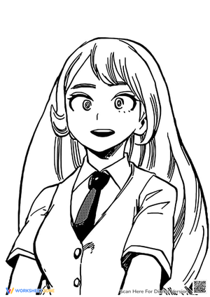Nejire Hado Coloring Page - My Hero Academia Fun for Kids!