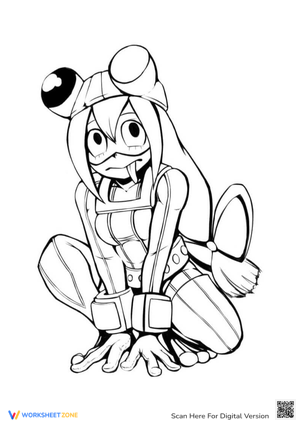 Tsuyu Asui Coloring Page