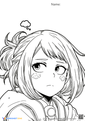 Izuku Midoriya Coloring Sheet