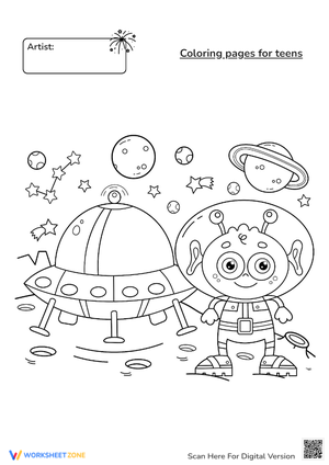 Alien Coloring Page