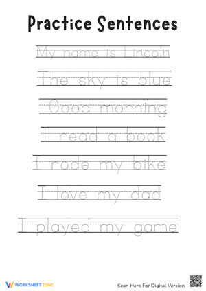 Simple Sentence Writing Practice