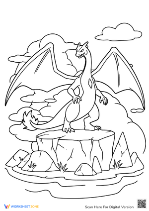 Charizard Coloring Page - Printable Dragon Art for Kids!