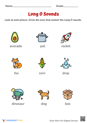 Free Printable Long O Worksheets for Teaching &amp; Learning