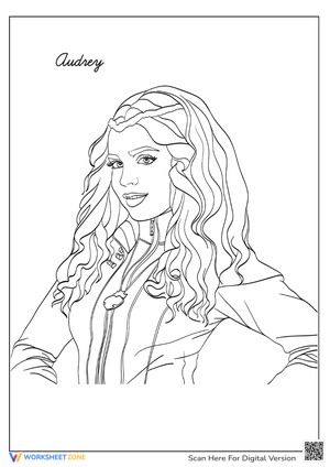 Descendants Character Coloring Page for Kids