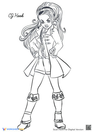Audrey Descendants Coloring Page for Kids