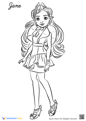 Creative Audrey Descendants Coloring Sheet