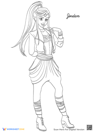 Entertaining Audrey Descendants Coloring Page