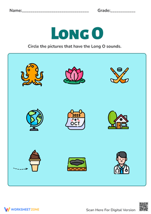  Fun Long O Sounds Worksheet for Kids
