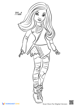 Audrey from Descendants Coloring Fun