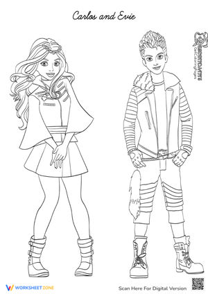 Descendants Audrey Coloring Sheet for Kids