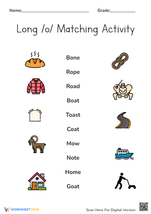 Long /o/ Vowels Matching