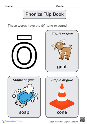 Long O Flip Book Page