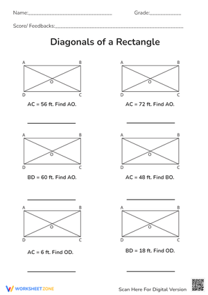 Diagonals of a Rectangle