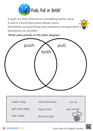 Free Printable & Interactive Push and Pull Worksheets