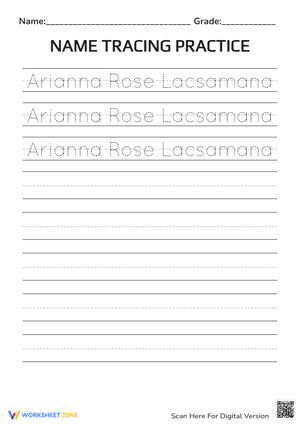 Name Writing Activity