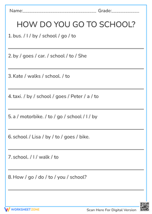 How do you get to school? 