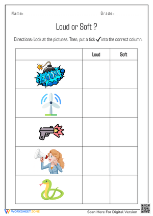 Sound Identification: Loud vs. Soft