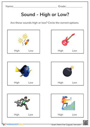 Sound – High or Low? – Fun Sound Recognition Activit