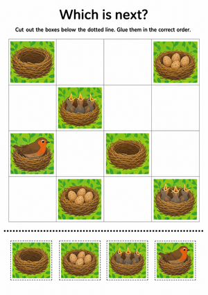 Bird Life Cycle Printable Sequencing Worksheet | Grade K