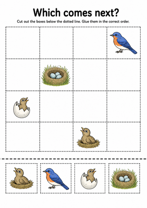 Printable Bird Life Cycle Worksheet | Grade 1 Science