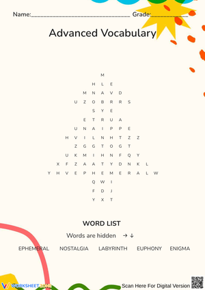 Advanced Word Search Puzzle 