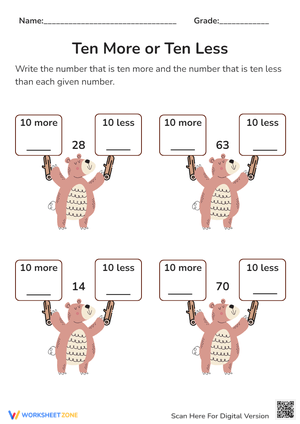 Ten More or Ten Less