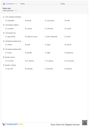 Easter quiz 
