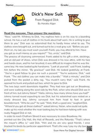 Around the Spade Wagon: Reading Comprehension