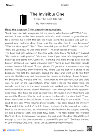 Dick's New Suit: Reading Comprehension Worksheet