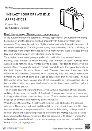 Treasure Island: Reading Comprehension Worksheet