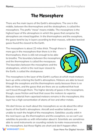 Layers of the Atmosphere: The Mesosphere