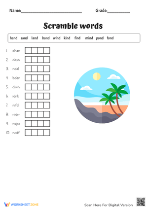 Week 1 Scramble vocab words