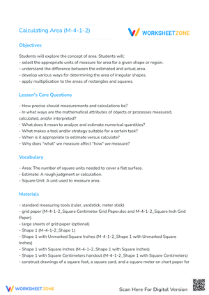 Calculating Area (M-4-1-2)