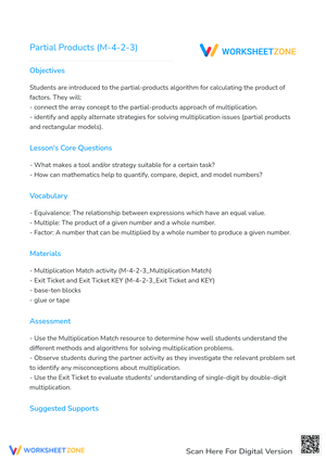 Partial Products (M-4-2-3)