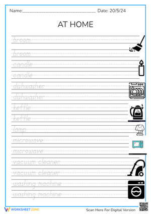 Household Items Writing