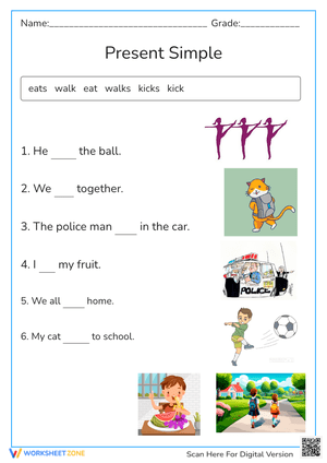 Present Simple Kindergarten ESL