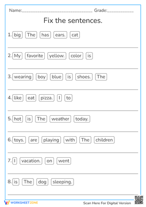 Fix the Sentences