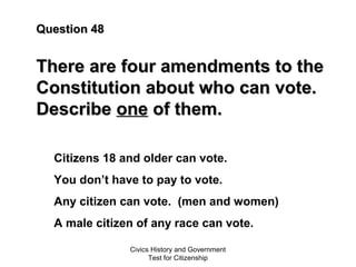 Civics Amendments