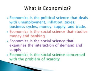 Economics Quiz - The Factors!