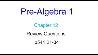 Pre-Algebra Chapter 1